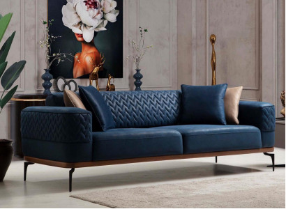 Design Three Seater Modern Couch Blue Couches Luxury Sofa Furniture Upholstery Loft new